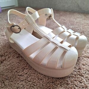 Jeffrey Campbell Cream Platforms